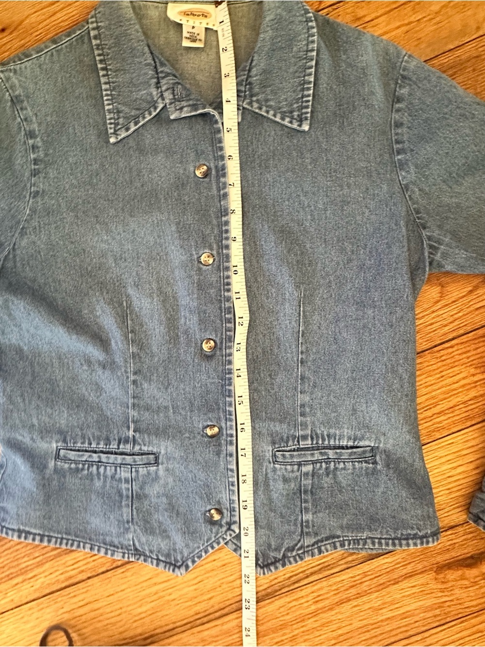 Talbots Classic Blue Denim Button-Front Jacket - Picture 3 of 5